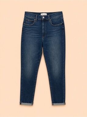 DENIM FORUM LOLA HIGH RISE SKINNY CROP JEANS